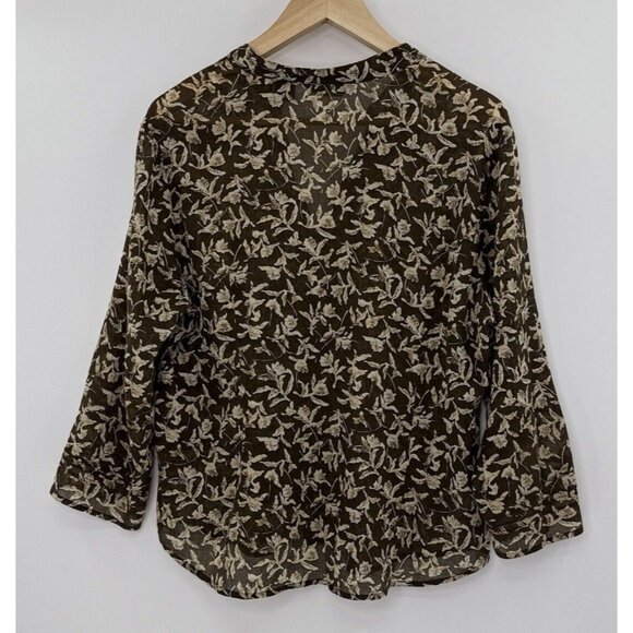 Eddie Bauer Women’s Button Down Cotton Sheer Shirt Size Large, Lightweight - Picture 2 of 10